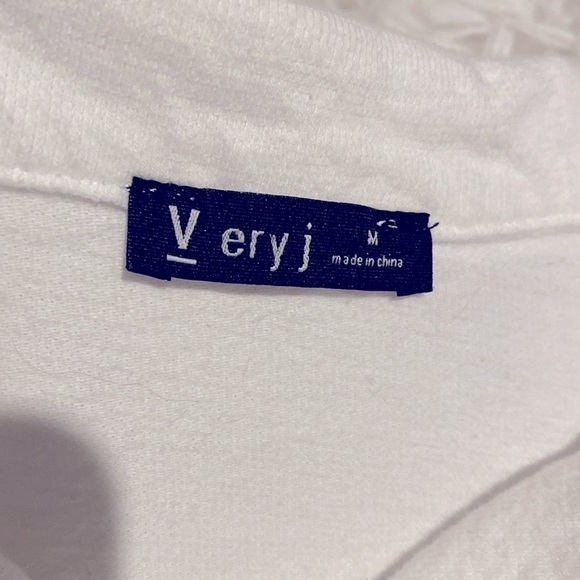 V ery J! White boxy oversized crop polo T-shirt - Picture 8 of 8